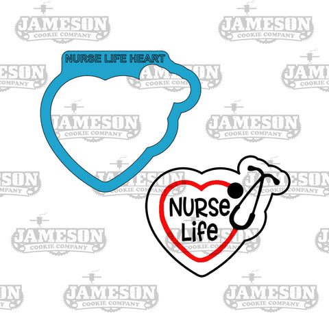 Nurse Life Stethoscope Heart Plaque Cookie Cutter - #Nurse Life, Medical, Stethoscope, Doctor Theme