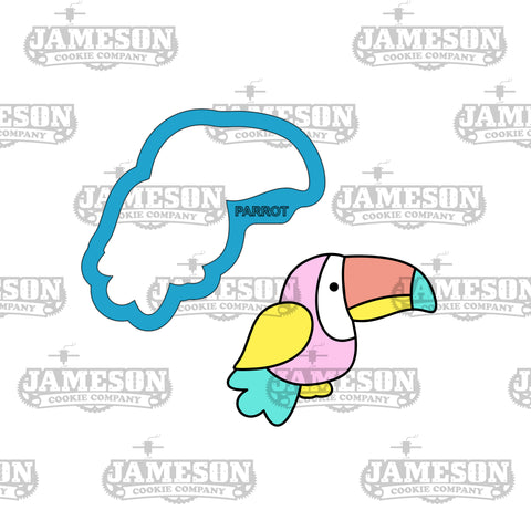 Parrot #2 Cookie Cutter - Beach, Pirate, Island, Hawaiian Theme