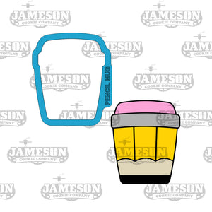 Pencil Shaped Travel Mug Cookie Cutter - Teacher Appreciation, Back To School Theme