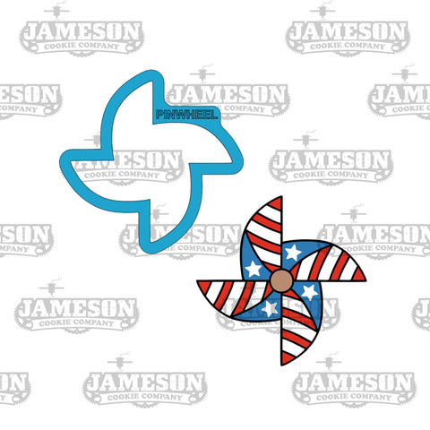 Pinwheel Spinner Cookie Cutter - 4th of July, Freedom Theme