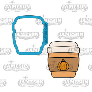 Chubby Coffee Cup Cookie Cutter - Pumpkin Spice Coffee