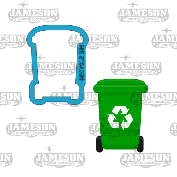 Garbage Trash Can Cookie Cutter - Recycle, Earth Day