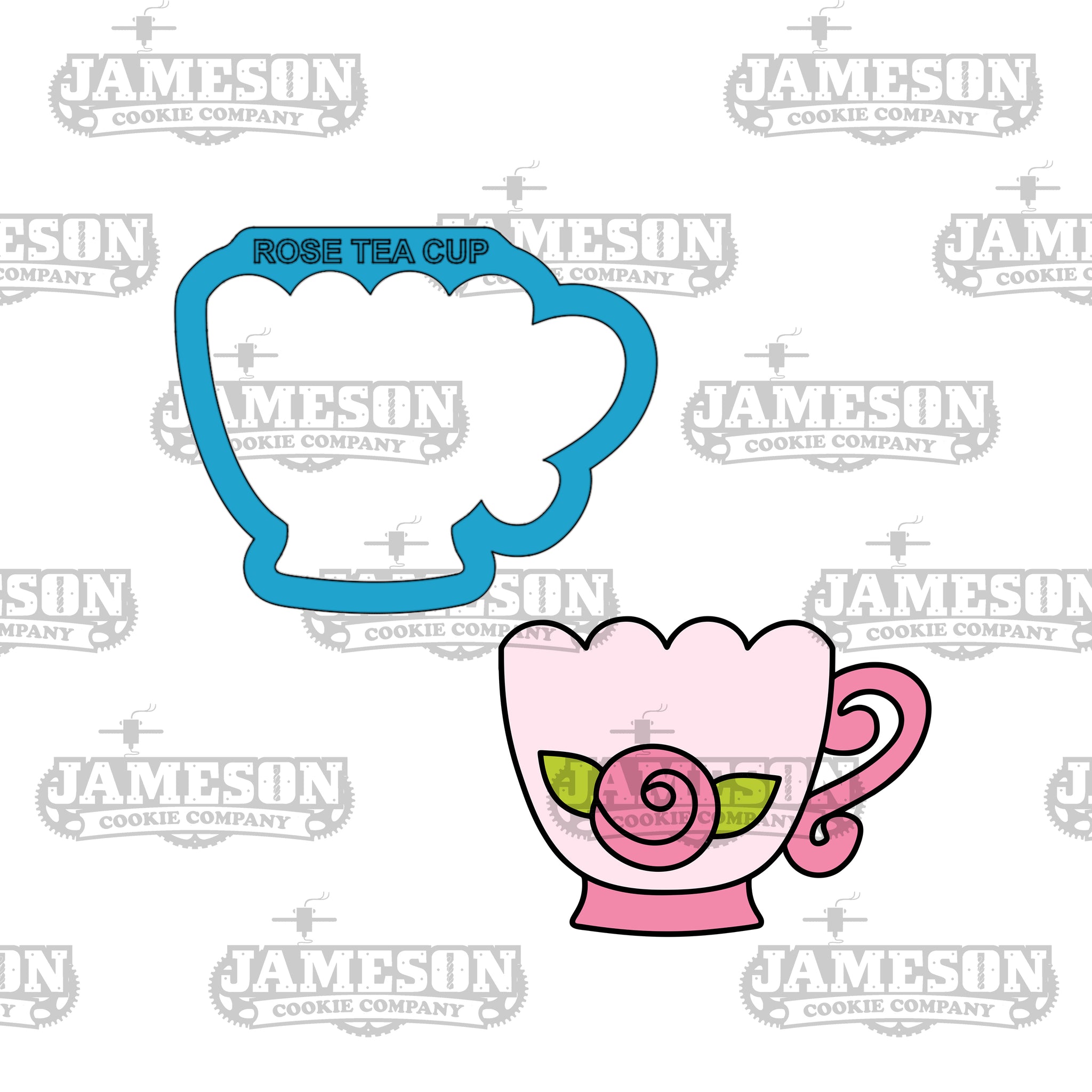 Rose Tea Cup Cookie Cutter - Tea Party Theme