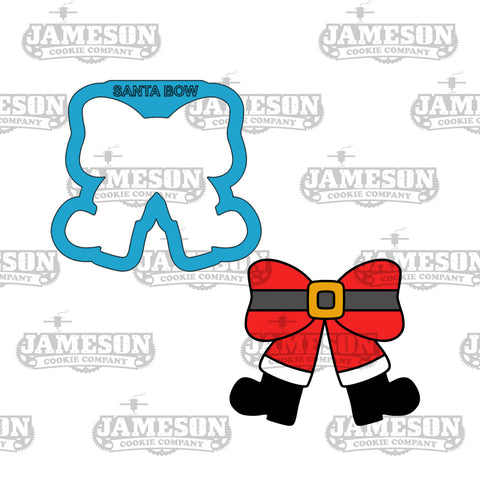 Santa Bow Shaped Cookie Cutter - Christmas Bows