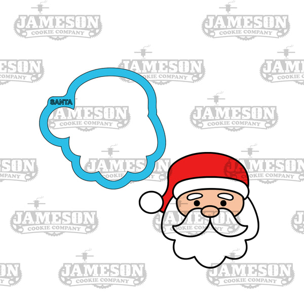 Santa Claus Head #4 Cookie Cutter - Christmas Winter Theme