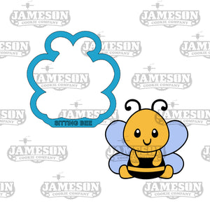 Sitting Bee Cookie Cutter - Spring Theme, Honey, Bees, Bumble Bee