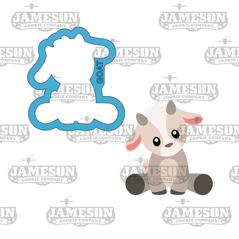 Sitting Goat Cookie Cutter - Farm Animal Baby Cookie Cutter