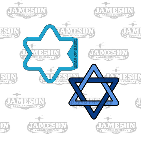 Star of David Cookie Cutter, Hanukkah Theme - Rounded Points