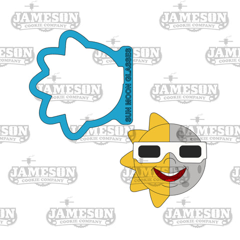 Solar Eclipse With Glasses Cookie Cutter - Sun and Moon, Space Theme