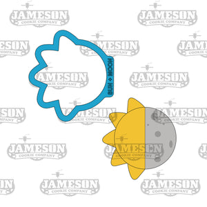 Solar Eclipse Cookie Cutter - Sun and Moon, Space Theme
