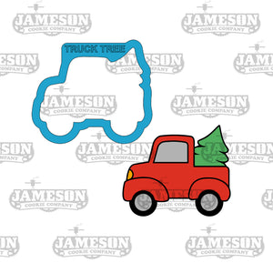 Truck Hauling Christmas Tree Cookie Cutter