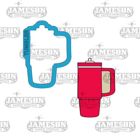 Tumbler Drink Cup Cookie Cutter - Coffee, Iced Drink, Tumbler with Straw, Boujee