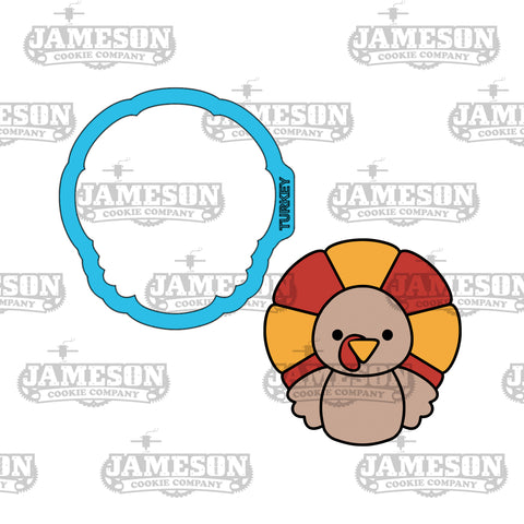 Turkey #3 Cookie Cutter - Fall, Thanksgiving, Autumn Theme