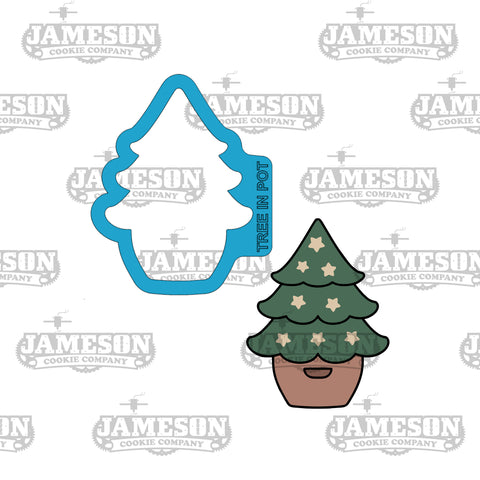 Christmas Woodland Tree Cookie Cutter, Tree in Pot