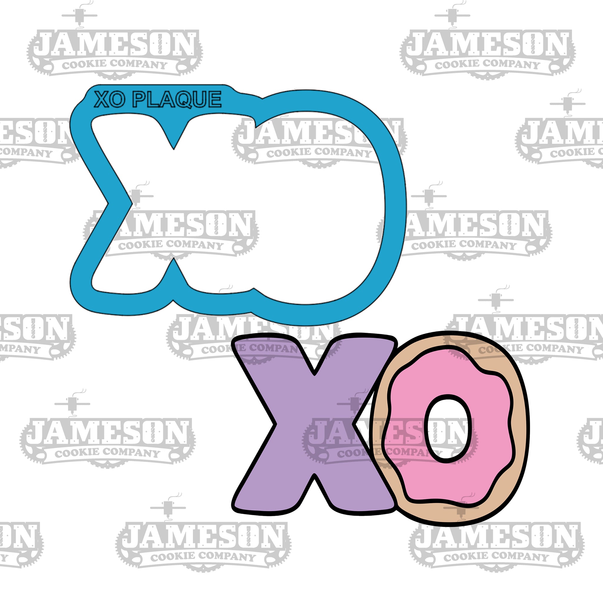 XO Hugs and Kisses Cookie Cutter - Valentine's Day, Love Theme