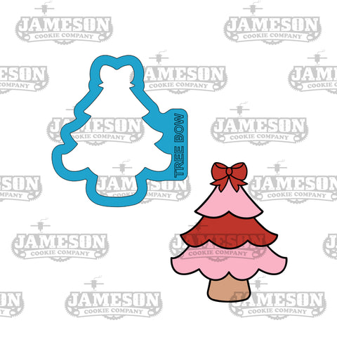 Christmas Tree with Bow Cookie Cutter - Christmas Theme