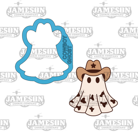 Cowboy Ghost Cookie Cutter - Halloween Theme