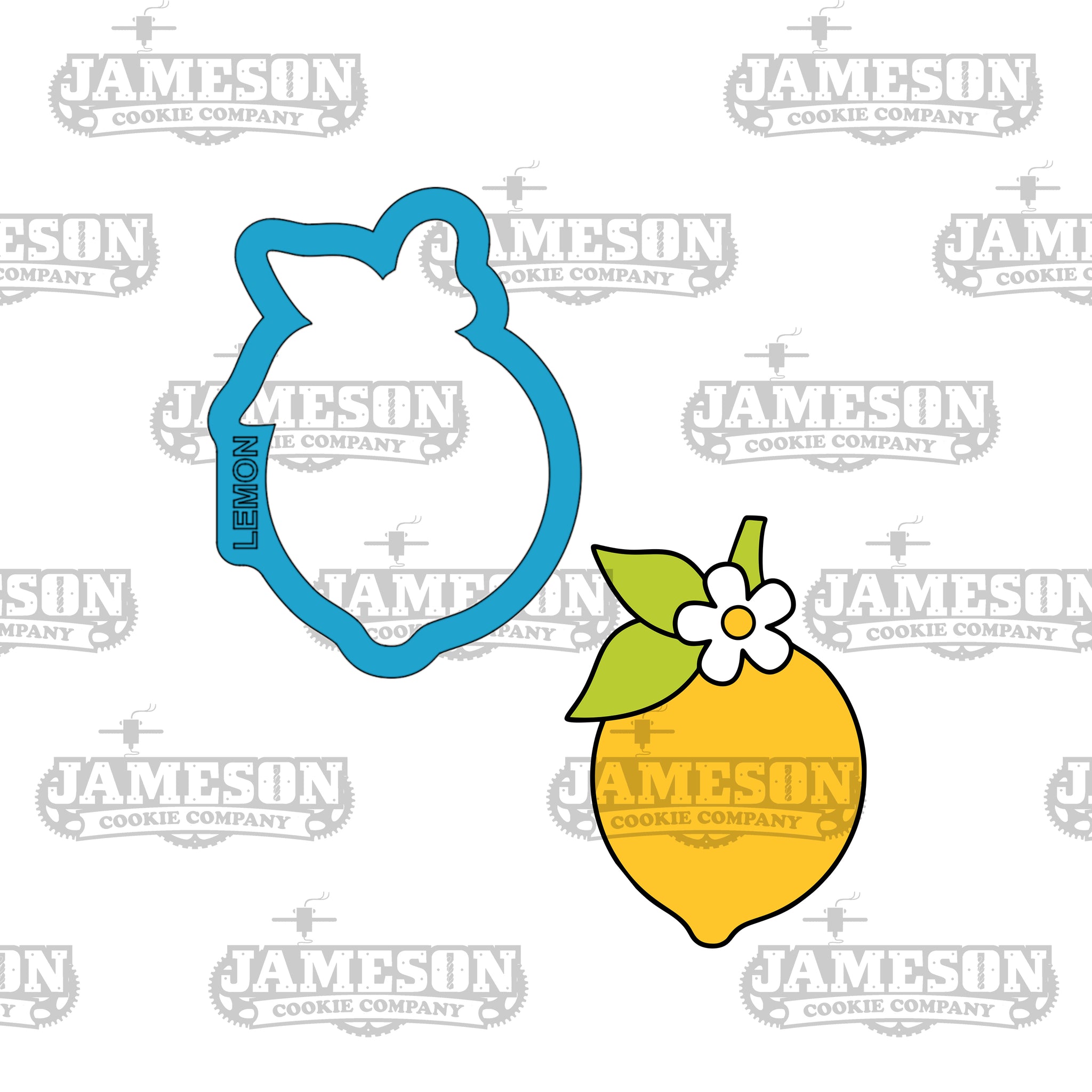 Lemon with Leaves #2 Cookie Cutter