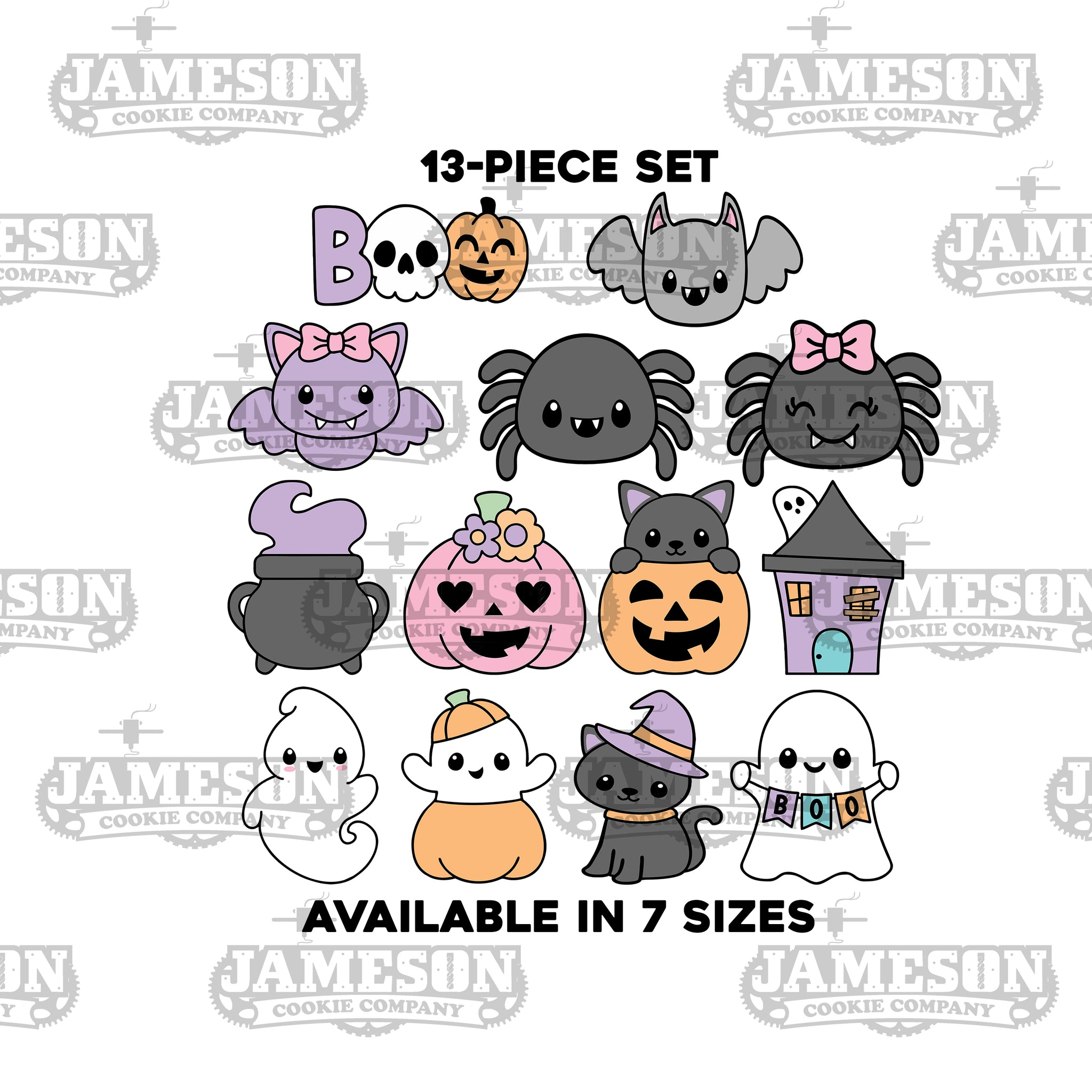 Halloween Cookie Cutter Set #2 - 13 Piece Halloween Set, Spooky Cutters