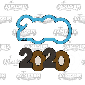 2020 Outline Cookie Cutter - Graduation or New Years Number Outline Cookie Cutter