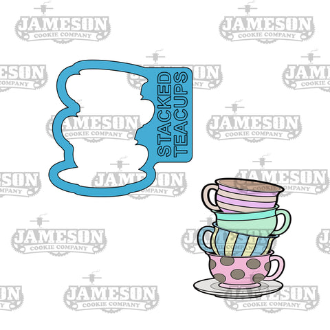 Stacked Teacups Cookie Cutter - Tea Cup