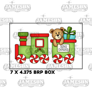Christmas Holiday Train - 2 Piece Cookie Cutter Set for 7 X 4 3/8 BRP Box