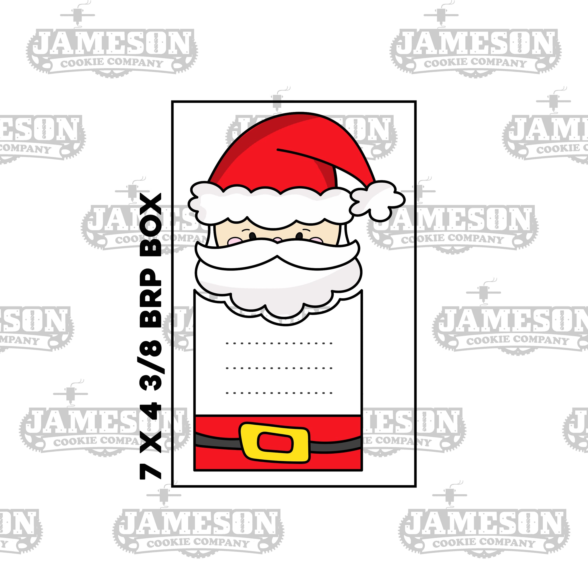 Santa List Plaque - 2 Piece Cookie Cutter Set for 7 X 4 3/8 BRP Box