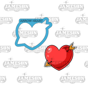 Valentine Arrow In Heart Cookie Cutter - Love Theme