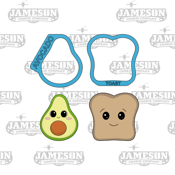 Avocado and Toast Cookie Cutter Set