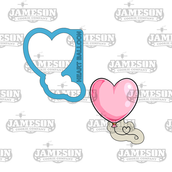 Valentine Heart Shaped Balloon Cookie Cutter - Love Theme