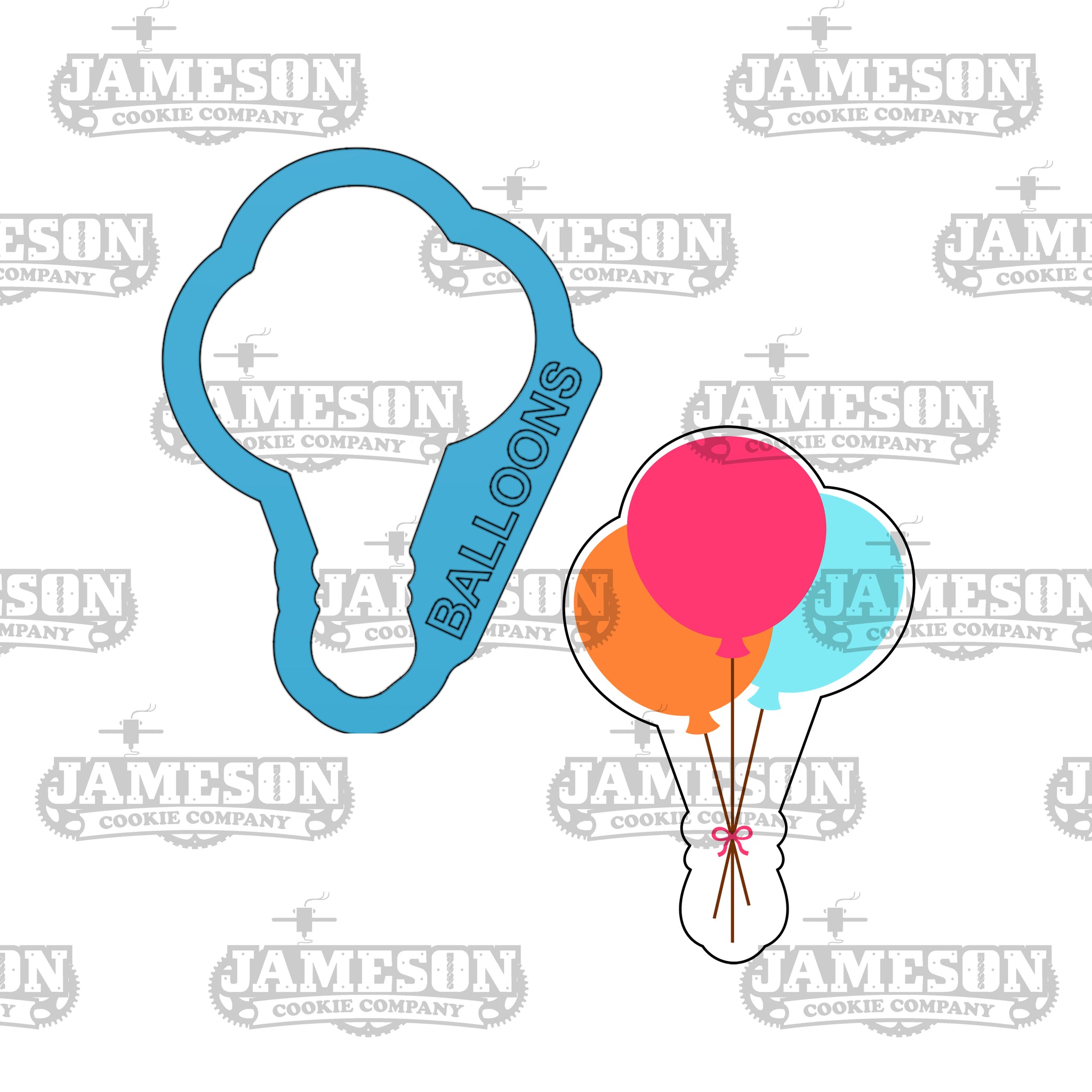 Balloons Cookie Cutter - Birthday Party, Celebration Theme