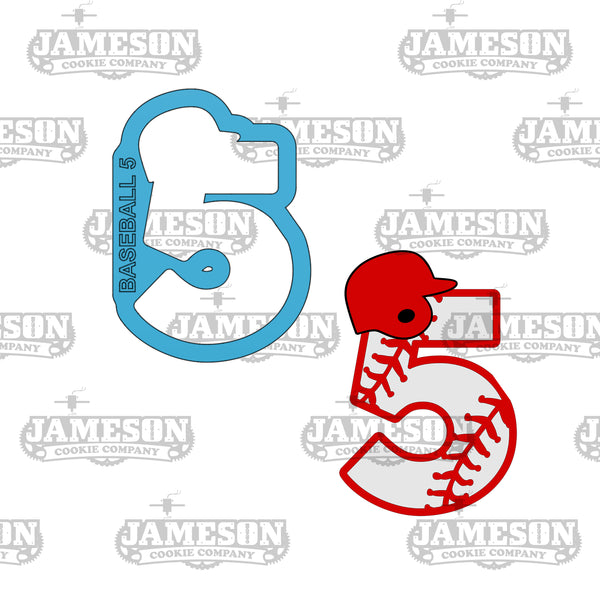 Baseball Number Cookie Cutter Set - Full Set 1-9, Sports Birthday Numbers