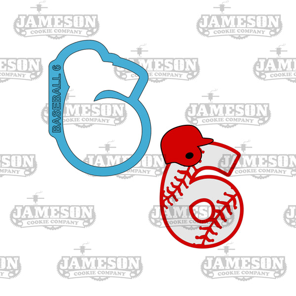 Baseball Number Cookie Cutter Set - Full Set 1-9, Sports Birthday Numbers