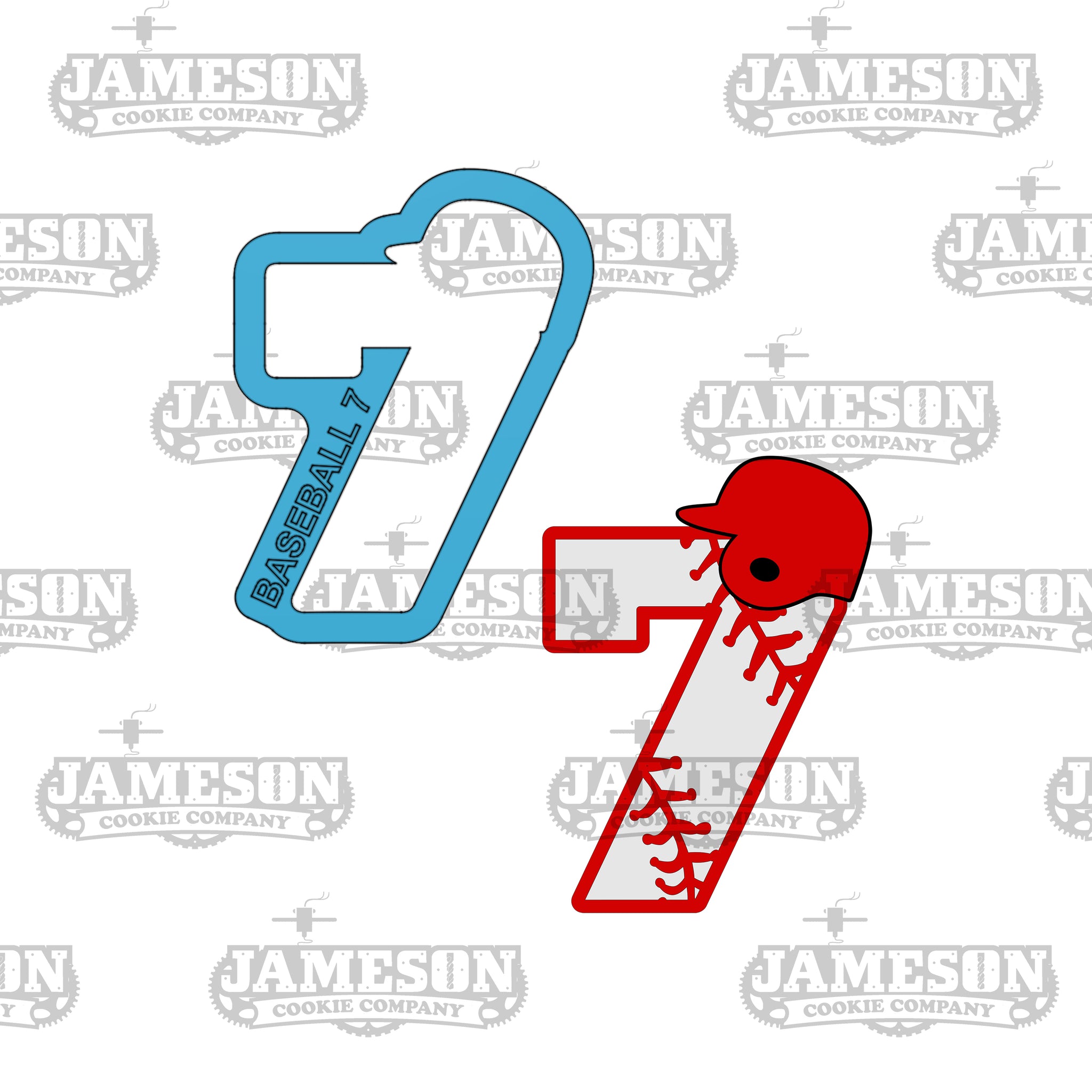 Baseball Number 7 (seven) Cookie Cutter - Birthday Sports Number Cookie Cutter