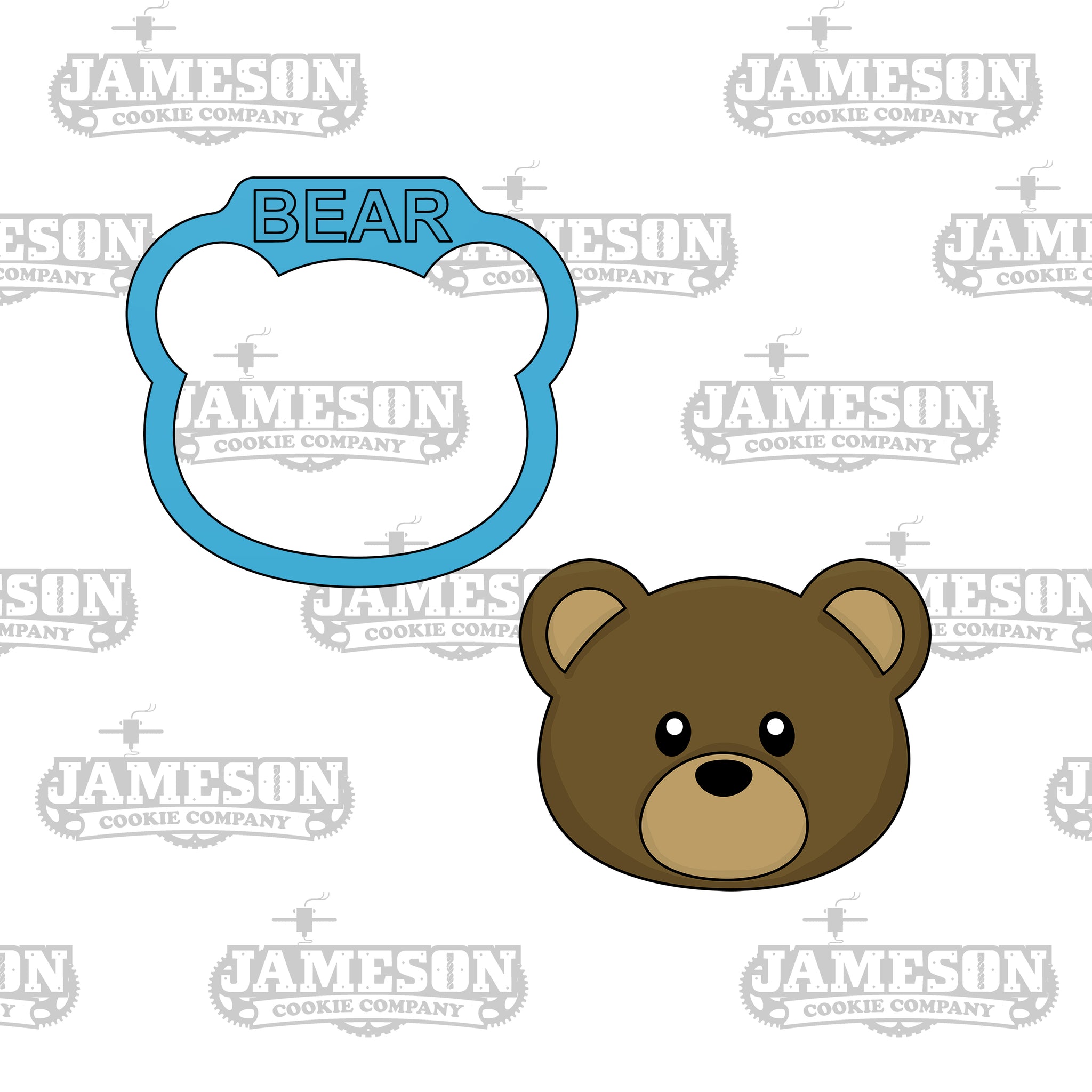 Bear Cookie Cutter - Animal Face - Animal Head – Jameson Cookie Company