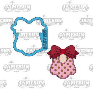 Baby Bib with Bow Cookie Cutter - Infant Bib