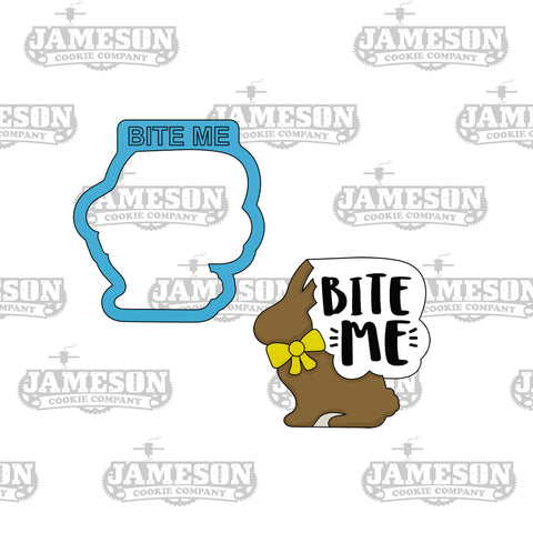 Bite Me Plaque Cookie Cutter - Easter Bunny