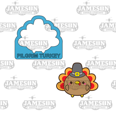 Boy Pilgrim Turkey Cookie Cutter - Fall, Thanksgiving Theme