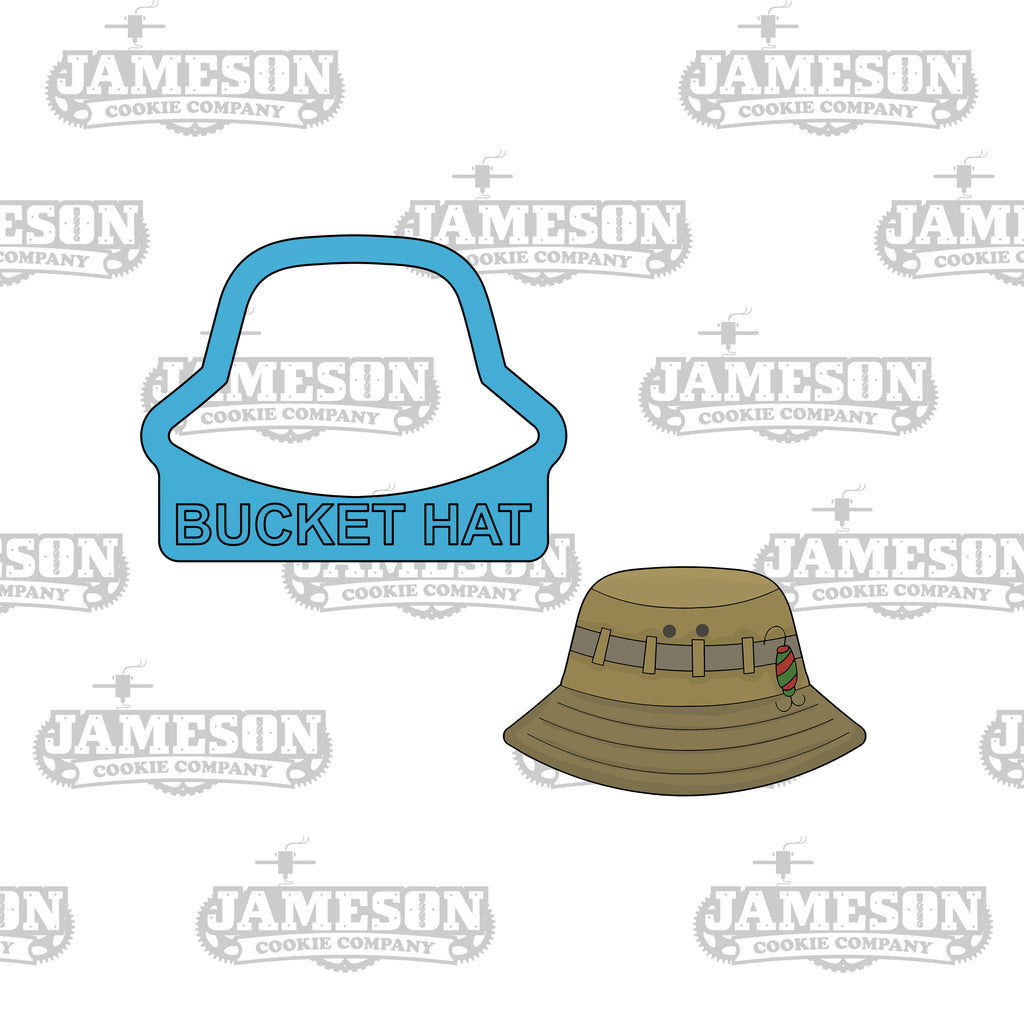 Fishing Bucket Hat Cookie Cutter - Fishing Theme – Jameson Cookie Company