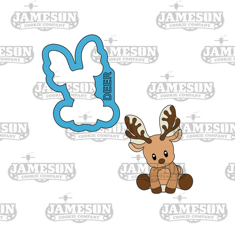 Sitting Deer Cookie Cutter - Woodland, Baby Buck Cookie Cutter