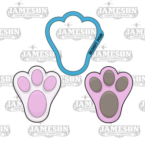 Easter Bunny Paw Print Cookie Cutter - Bunny Feet - Rabbit Foot