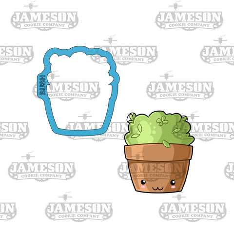 Potted Bush Cookie Cutter - Garden Theme, Garden Plant, Plant in Pot