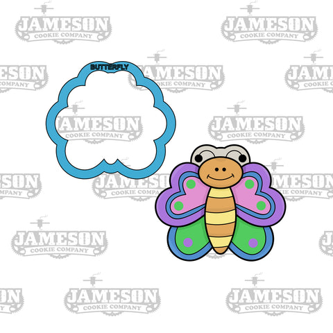 Cute Butterfly Cookie Cutter - Spring Chubby Butterfly - Easter / Birthday Theme - Butter Fly