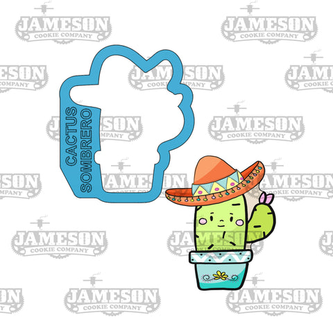 Cactus with Sombrero Cookie Cutter - Cinco De Mayo Theme