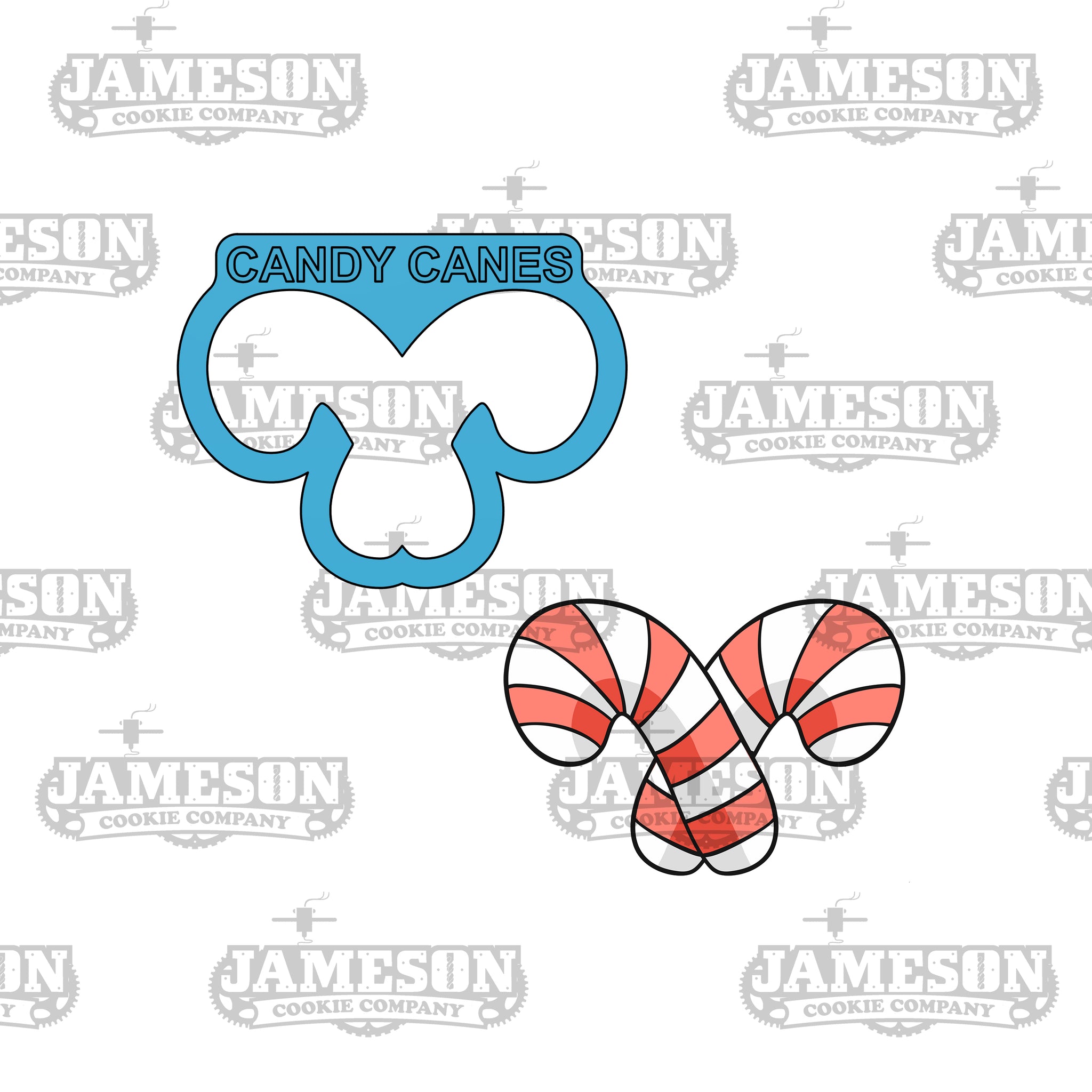 Candy Canes Cookie Cutter