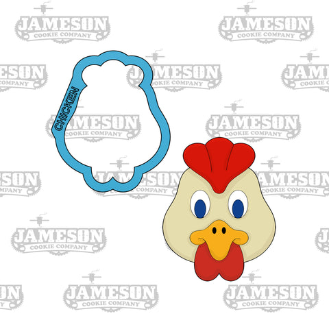 Chicken Head Cookie Cutter - Farm Animals - Birthday Theme