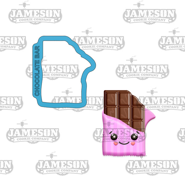 Chocolate Candy Bar Cookie Cutter - Candy Bar Wrapper, Valentine, Go Together Theme