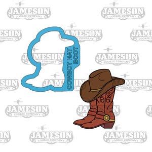 Cowboy Hat On Boots Cookie Cutter - Cowboy Hat and Boots