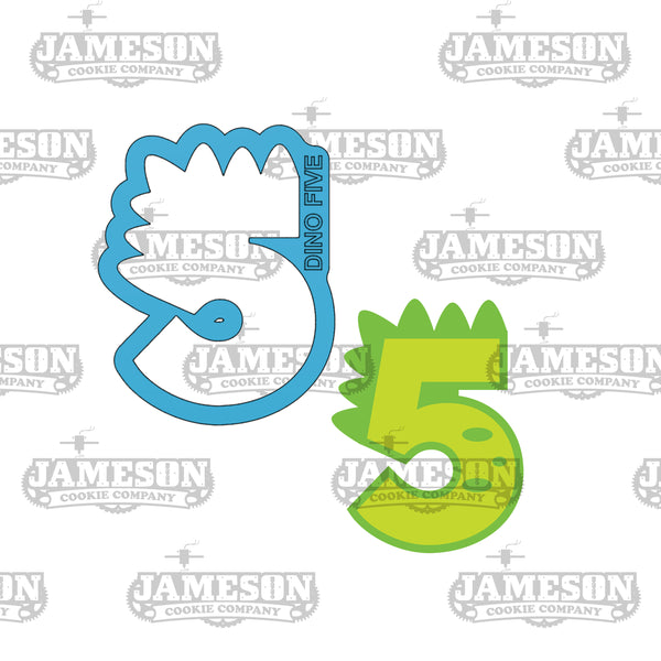 Dino Number Cookie Cutter Set 1-9 - Birthday, Plaque, Dinosaur Theme