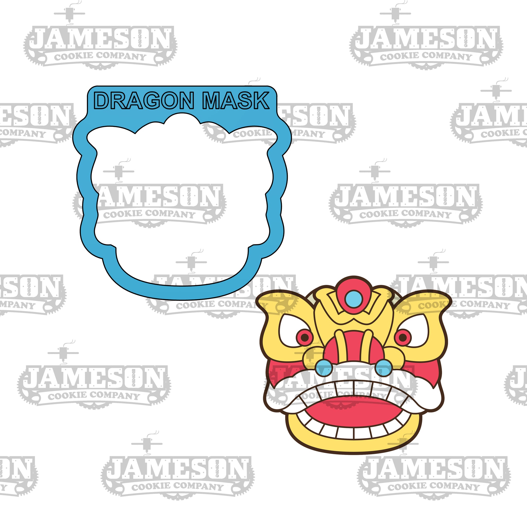 Chinese New Year Dragon Mask Cookie Cutter